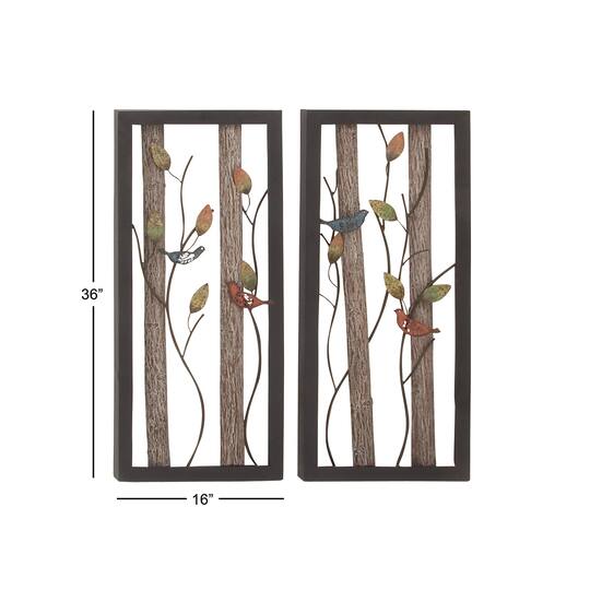 Tin Farmhouse Birds Wall Décor Set